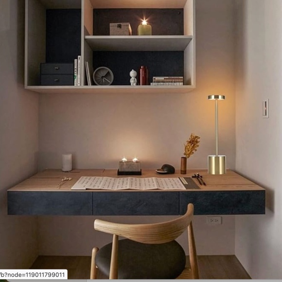 Gold Metal Rechargeable Battery Touch Desk Table Lamp - Picture 4 of 5